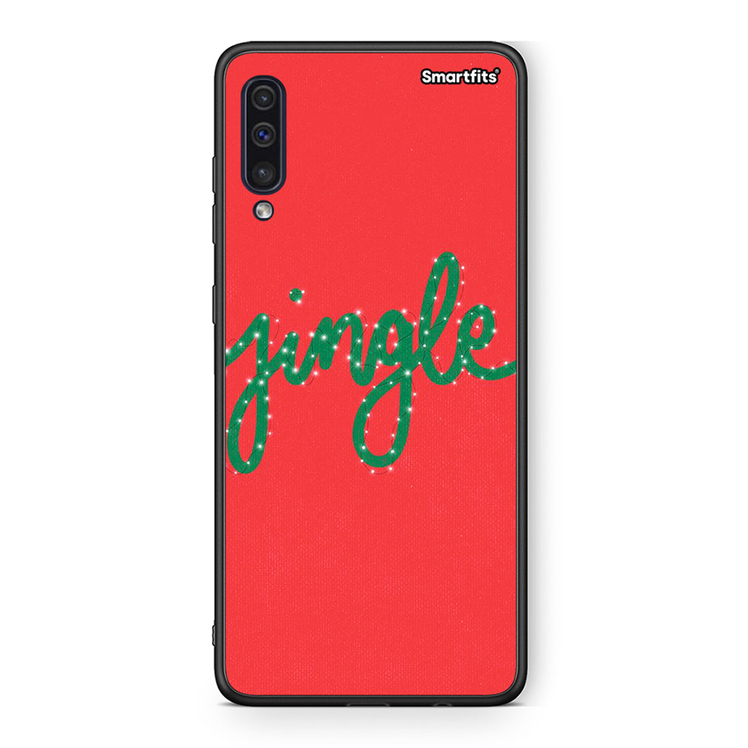 samsung a50 Jingle Xmas θήκη από τη Smartfits με σχέδιο στο πίσω μέρος και μαύρο περίβλημα | Smartphone case with colorful back and black bezels by Smartfits