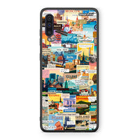 Thumbnail for samsung a50 Live To Travel θήκη από τη Smartfits με σχέδιο στο πίσω μέρος και μαύρο περίβλημα | Smartphone case with colorful back and black bezels by Smartfits