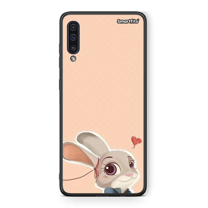 samsung a50 Nick Wilde And Judy Hopps Love 2 θήκη από τη Smartfits με σχέδιο στο πίσω μέρος και μαύρο περίβλημα | Smartphone case with colorful back and black bezels by Smartfits