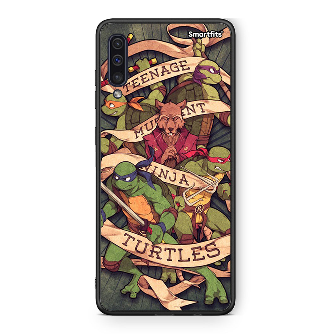 samsung a50 Ninja Turtles θήκη από τη Smartfits με σχέδιο στο πίσω μέρος και μαύρο περίβλημα | Smartphone case with colorful back and black bezels by Smartfits