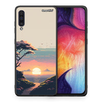 Thumbnail for Θήκη Samsung A50 / A30s Pixel Sunset από τη Smartfits με σχέδιο στο πίσω μέρος και μαύρο περίβλημα | Samsung A50 / A30s Pixel Sunset case with colorful back and black bezels
