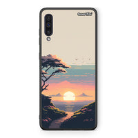Thumbnail for samsung a50 Pixel Sunset Θήκη από τη Smartfits με σχέδιο στο πίσω μέρος και μαύρο περίβλημα | Smartphone case with colorful back and black bezels by Smartfits