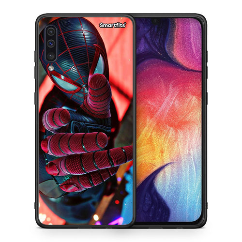 Θήκη Samsung A50 / A30s Spider Hand από τη Smartfits με σχέδιο στο πίσω μέρος και μαύρο περίβλημα | Samsung A50 / A30s Spider Hand case with colorful back and black bezels