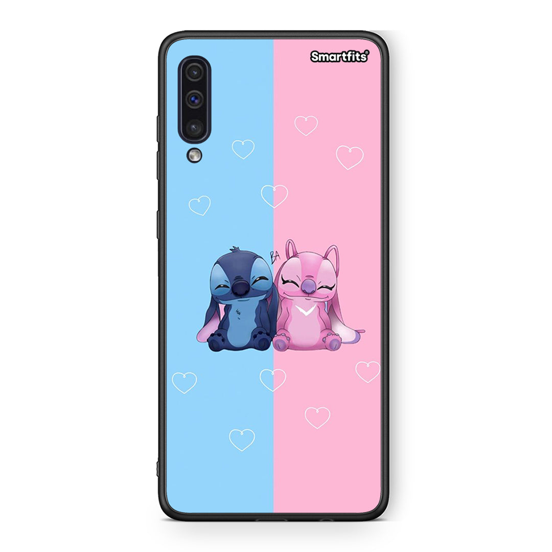 samsung a50 Stitch And Angel θήκη από τη Smartfits με σχέδιο στο πίσω μέρος και μαύρο περίβλημα | Smartphone case with colorful back and black bezels by Smartfits