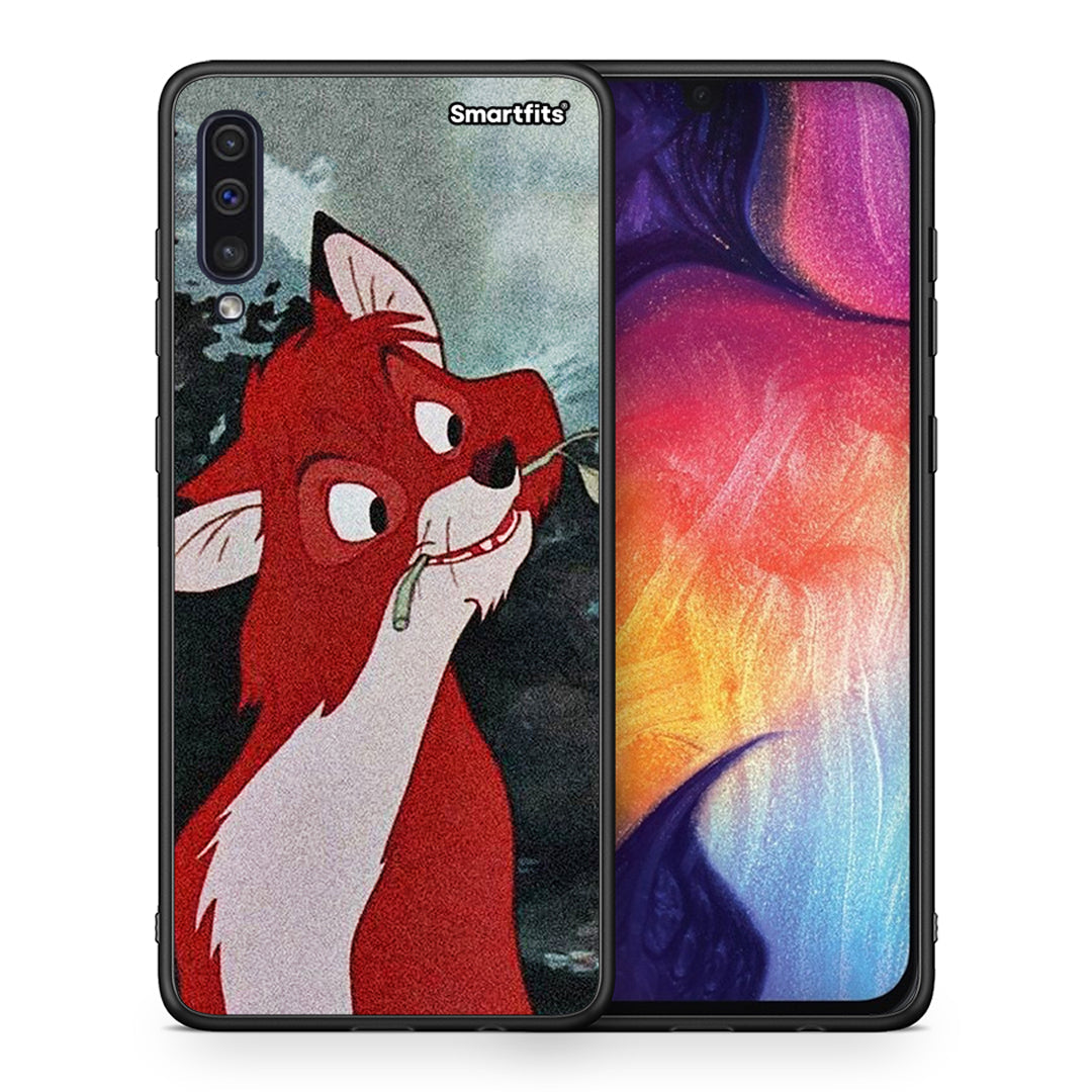 Θήκη Samsung A50/A30s Tod And Vixey Love 1 από τη Smartfits με σχέδιο στο πίσω μέρος και μαύρο περίβλημα | Samsung A50/A30s Tod And Vixey Love 1 case with colorful back and black bezels