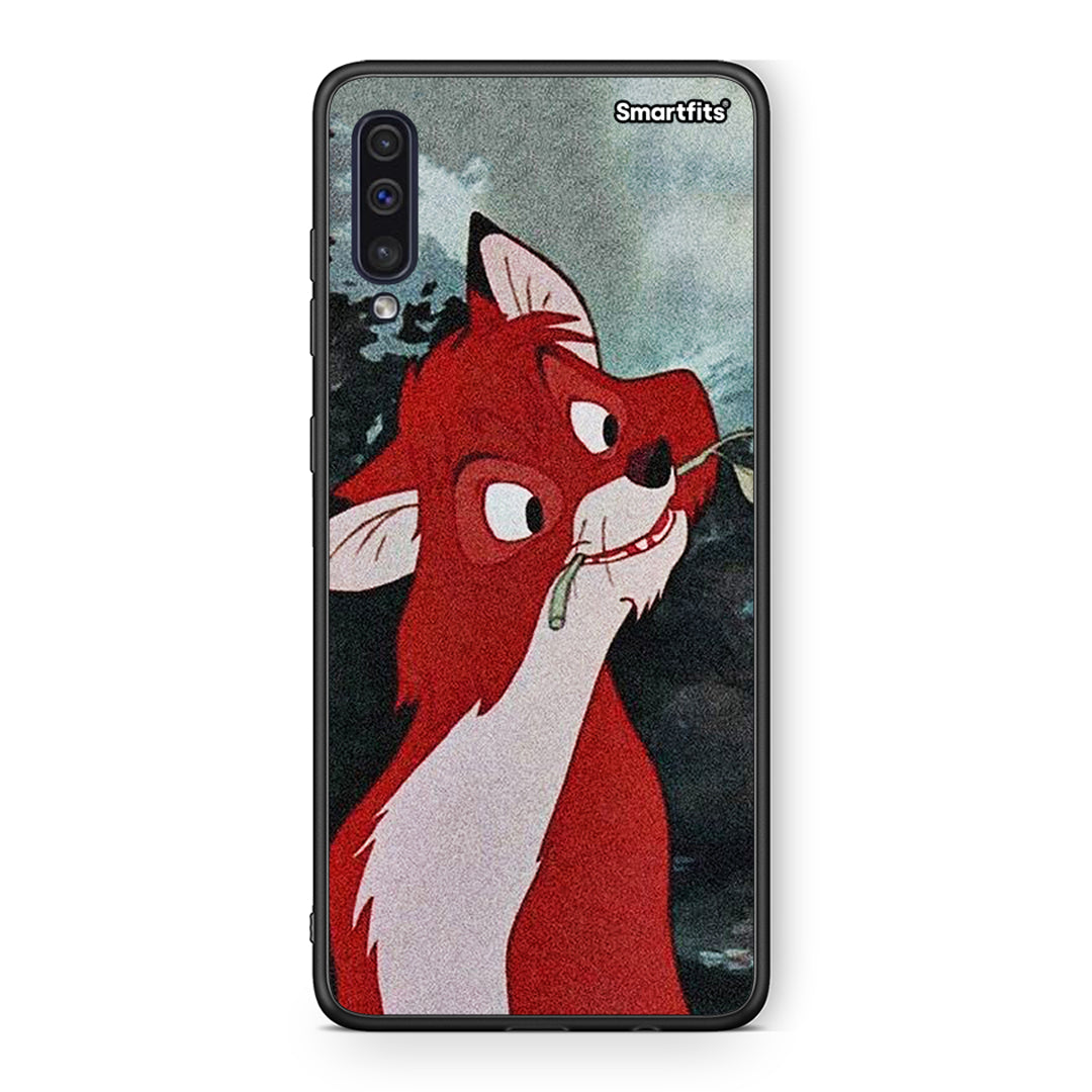 samsung a50 Tod And Vixey Love 1 θήκη από τη Smartfits με σχέδιο στο πίσω μέρος και μαύρο περίβλημα | Smartphone case with colorful back and black bezels by Smartfits