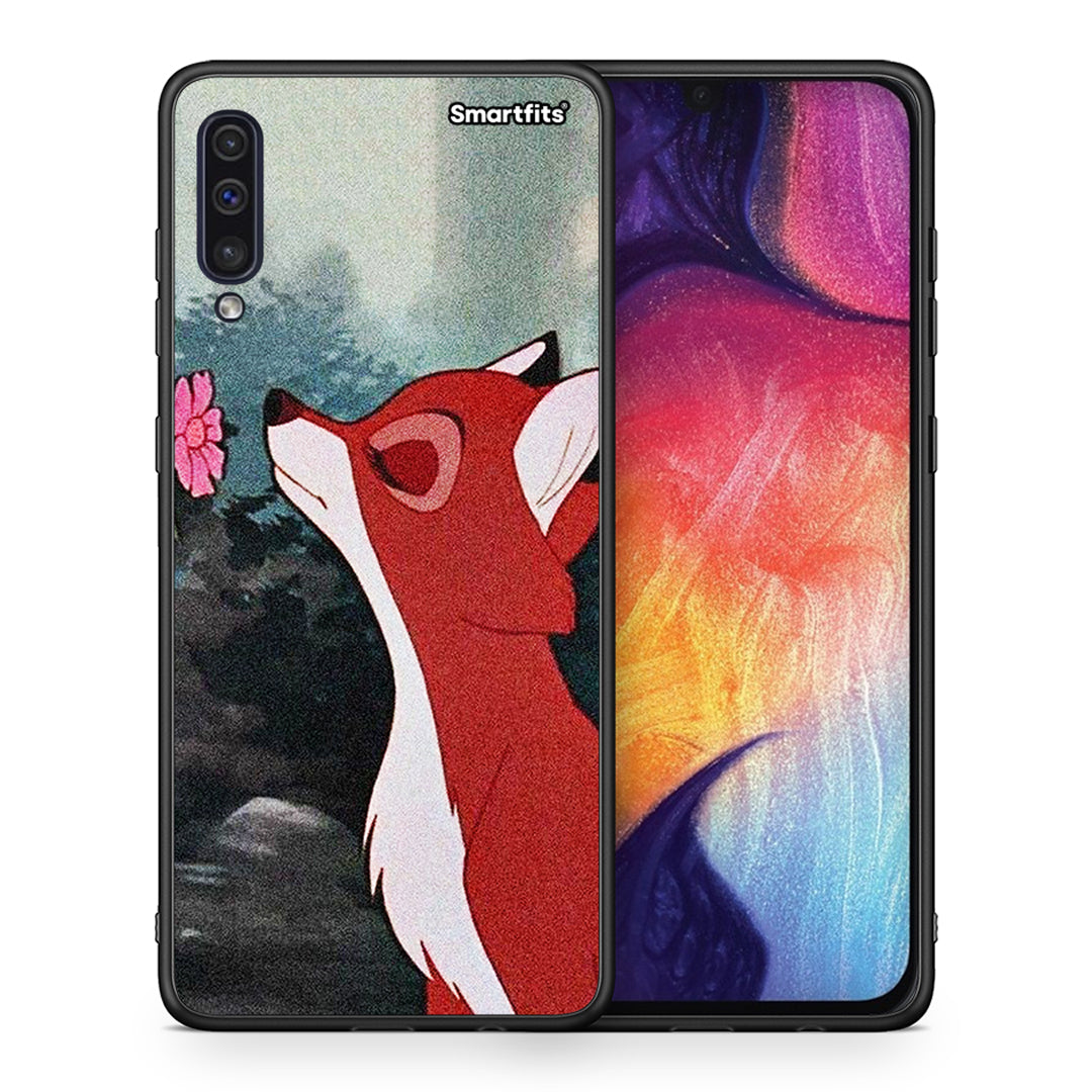 Θήκη Samsung A50/A30s Tod And Vixey Love 2 από τη Smartfits με σχέδιο στο πίσω μέρος και μαύρο περίβλημα | Samsung A50/A30s Tod And Vixey Love 2 case with colorful back and black bezels