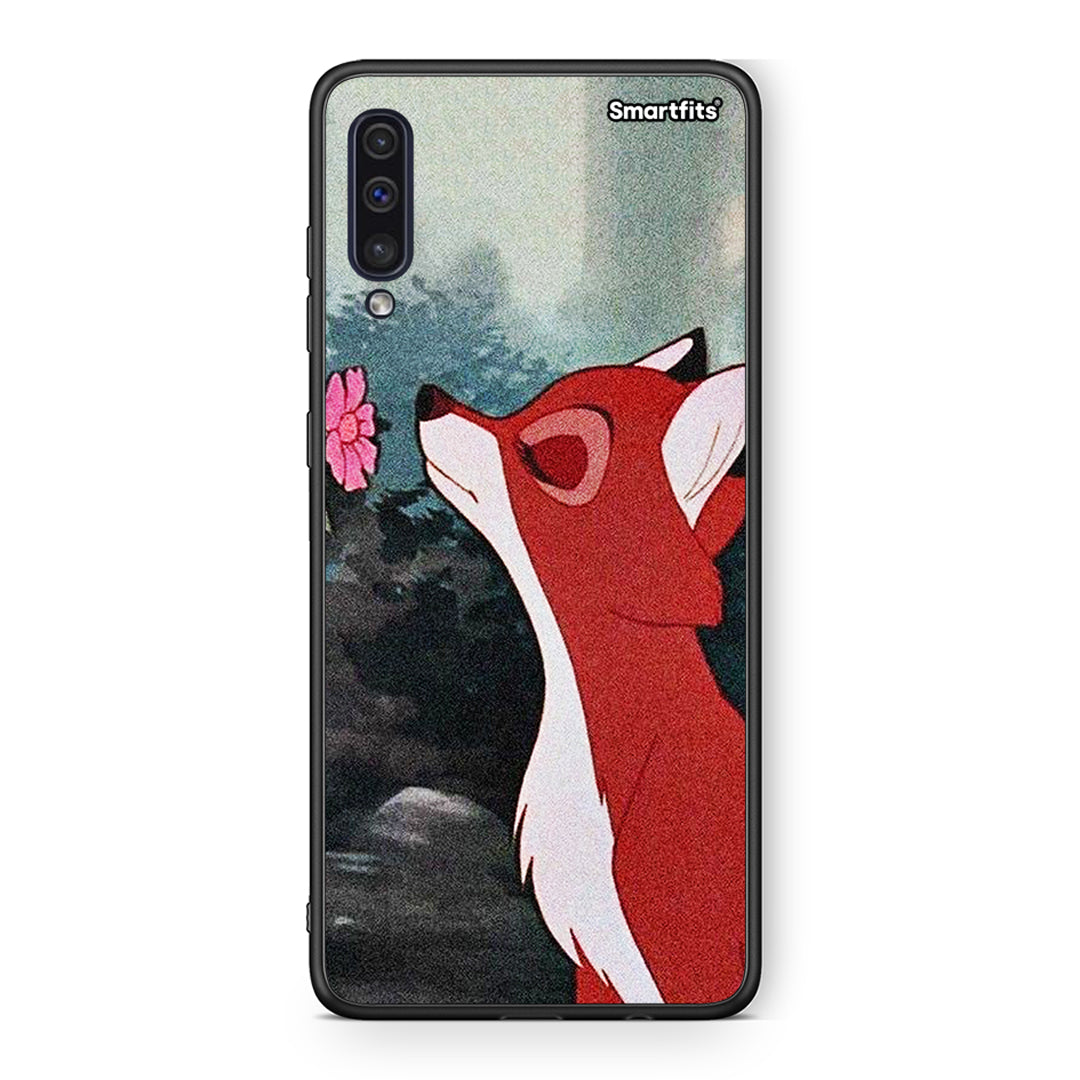 samsung a50 Tod And Vixey Love 2 θήκη από τη Smartfits με σχέδιο στο πίσω μέρος και μαύρο περίβλημα | Smartphone case with colorful back and black bezels by Smartfits