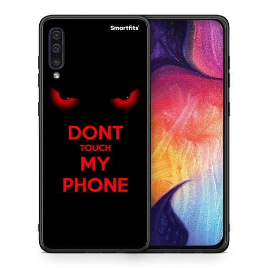 Θήκη Samsung A50 / A30s Touch My Phone από τη Smartfits με σχέδιο στο πίσω μέρος και μαύρο περίβλημα | Samsung A50 / A30s Touch My Phone case with colorful back and black bezels
