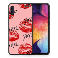 Thumbnail for Θήκη Samsung A50/A30s XOXO Lips από τη Smartfits με σχέδιο στο πίσω μέρος και μαύρο περίβλημα | Samsung A50/A30s XOXO Lips case with colorful back and black bezels