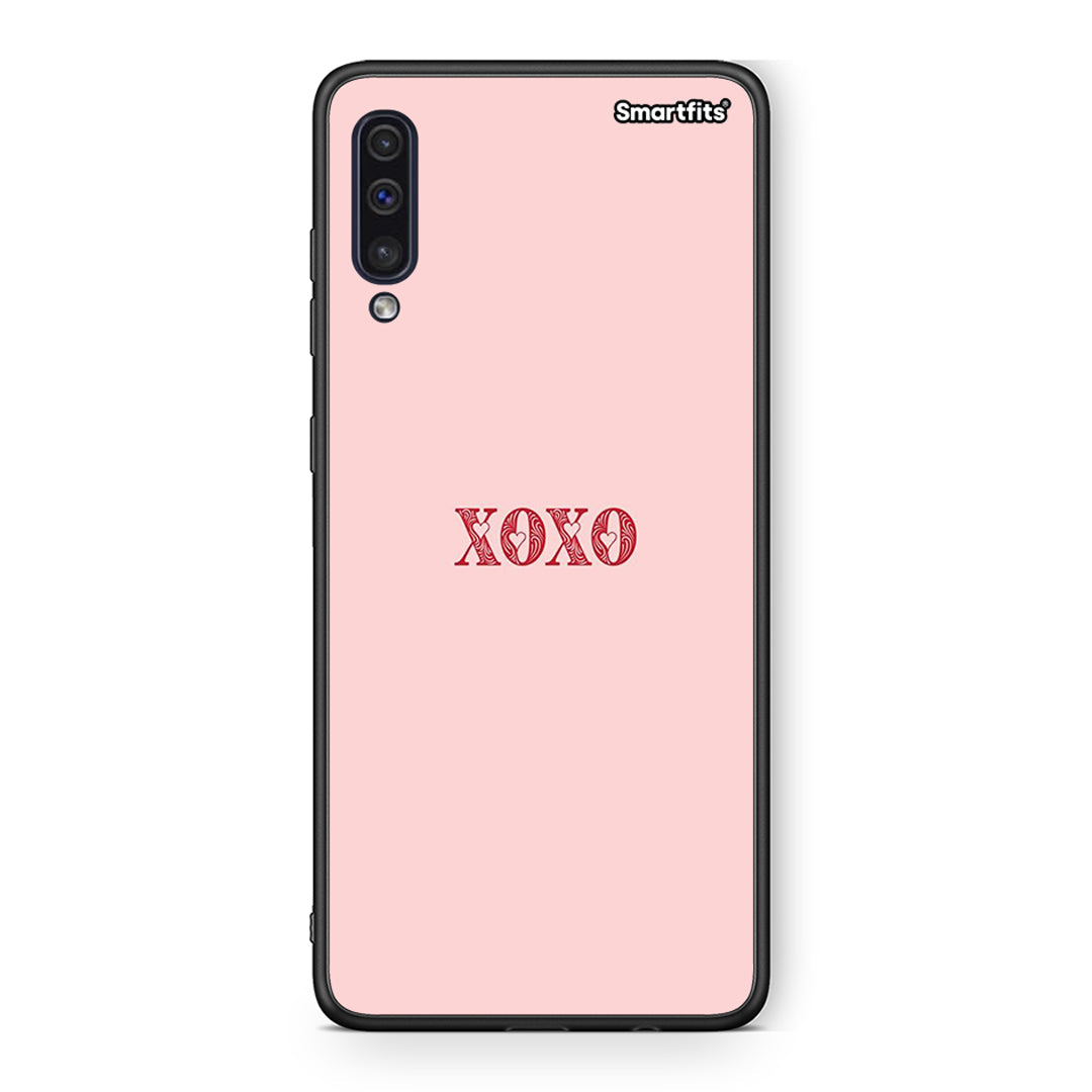 samsung a50 XOXO Love θήκη από τη Smartfits με σχέδιο στο πίσω μέρος και μαύρο περίβλημα | Smartphone case with colorful back and black bezels by Smartfits