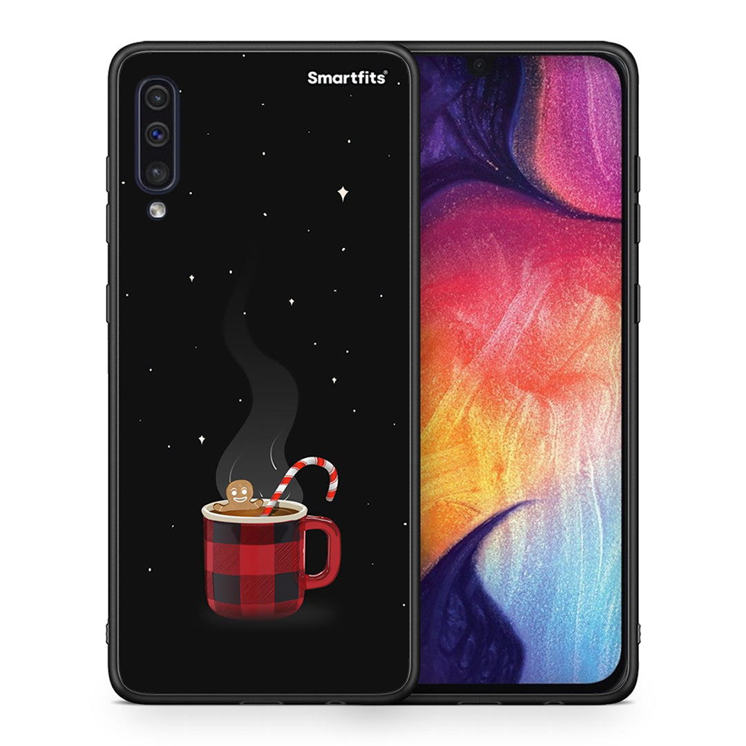 Θήκη Samsung A50/A30s Xmas Bathing από τη Smartfits με σχέδιο στο πίσω μέρος και μαύρο περίβλημα | Samsung A50/A30s Xmas Bathing case with colorful back and black bezels