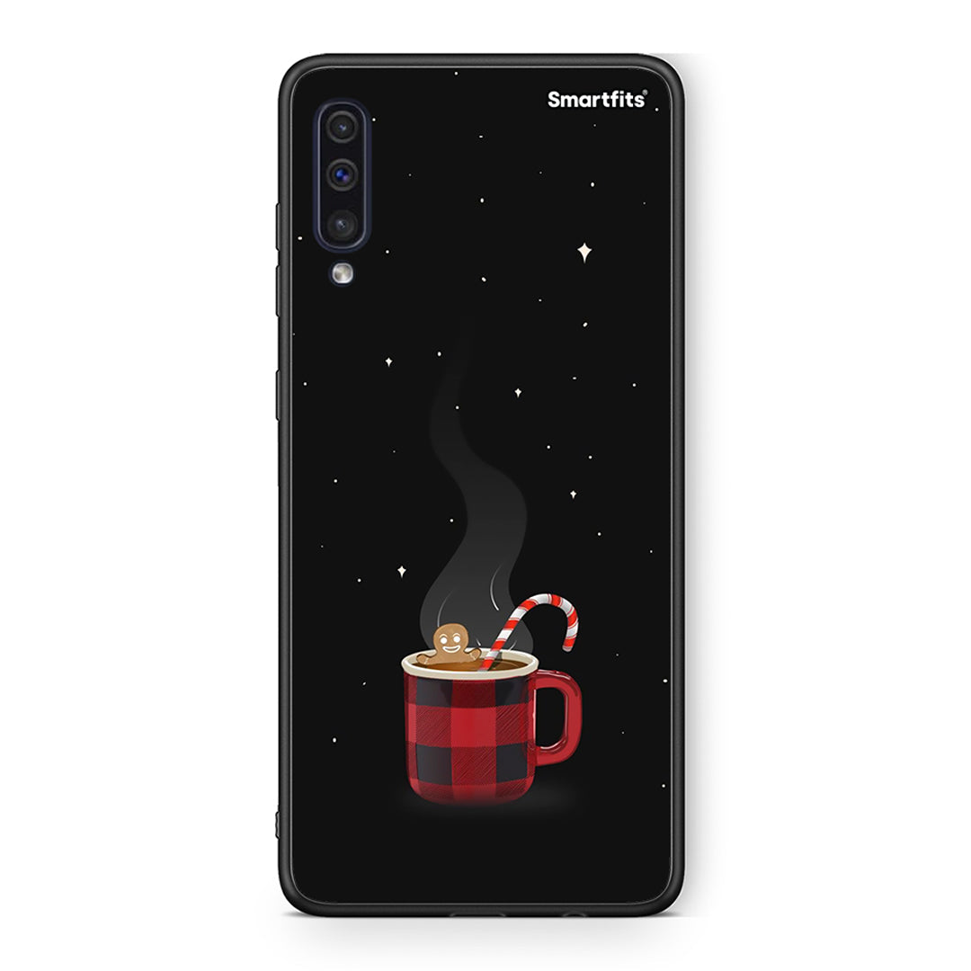 samsung a50 Xmas Bathing θήκη από τη Smartfits με σχέδιο στο πίσω μέρος και μαύρο περίβλημα | Smartphone case with colorful back and black bezels by Smartfits