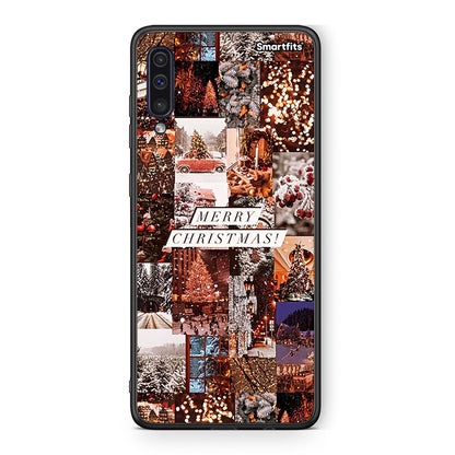 samsung a50 Xmas Collage θήκη από τη Smartfits με σχέδιο στο πίσω μέρος και μαύρο περίβλημα | Smartphone case with colorful back and black bezels by Smartfits