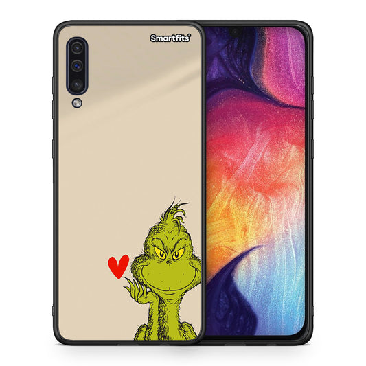 Θήκη Samsung A50/A30s Xmas Grinch από τη Smartfits με σχέδιο στο πίσω μέρος και μαύρο περίβλημα | Samsung A50/A30s Xmas Grinch case with colorful back and black bezels