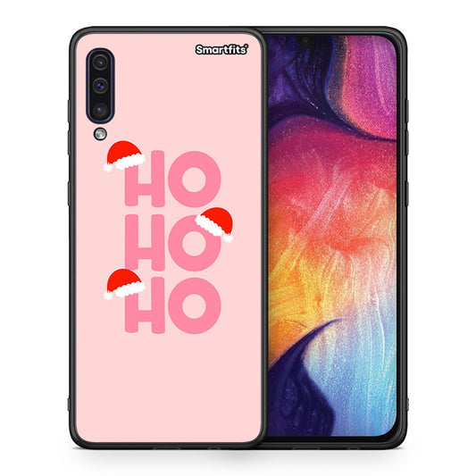 Θήκη Samsung A50/A30s Xmas Ho Ho Ho από τη Smartfits με σχέδιο στο πίσω μέρος και μαύρο περίβλημα | Samsung A50/A30s Xmas Ho Ho Ho case with colorful back and black bezels