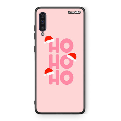 samsung a50 Xmas Ho Ho Ho θήκη από τη Smartfits με σχέδιο στο πίσω μέρος και μαύρο περίβλημα | Smartphone case with colorful back and black bezels by Smartfits