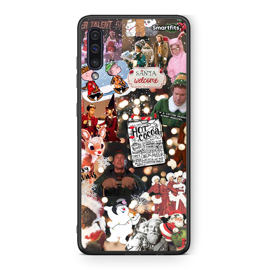 samsung a50 Xmas Movies θήκη από τη Smartfits με σχέδιο στο πίσω μέρος και μαύρο περίβλημα | Smartphone case with colorful back and black bezels by Smartfits