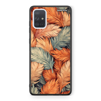 Samsung A71 Autumn Leaves Θήκη από τη Smartfits με σχέδιο στο πίσω μέρος και μαύρο περίβλημα | Smartphone case with colorful back and black bezels by Smartfits