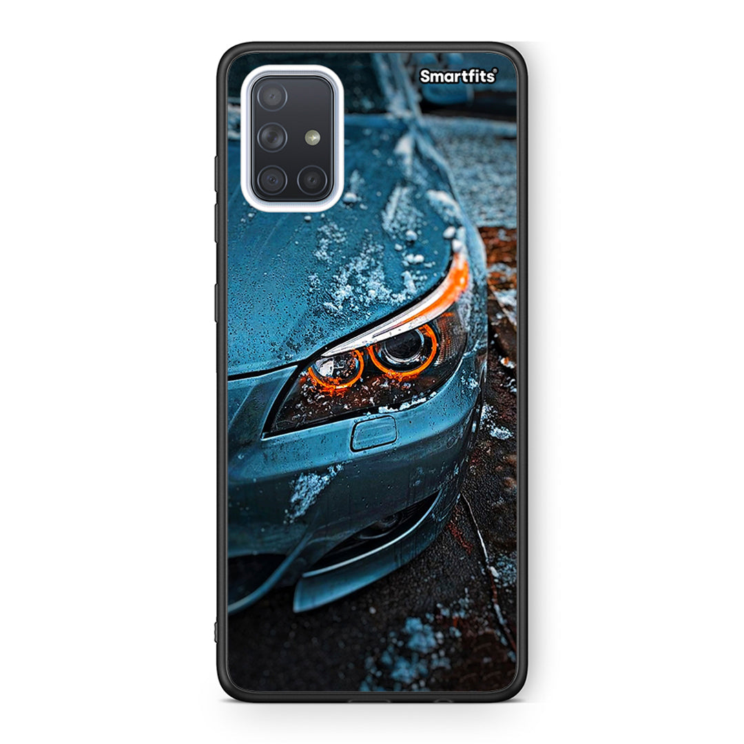 Samsung A71 Bmw E60 Θήκη από τη Smartfits με σχέδιο στο πίσω μέρος και μαύρο περίβλημα | Smartphone case with colorful back and black bezels by Smartfits