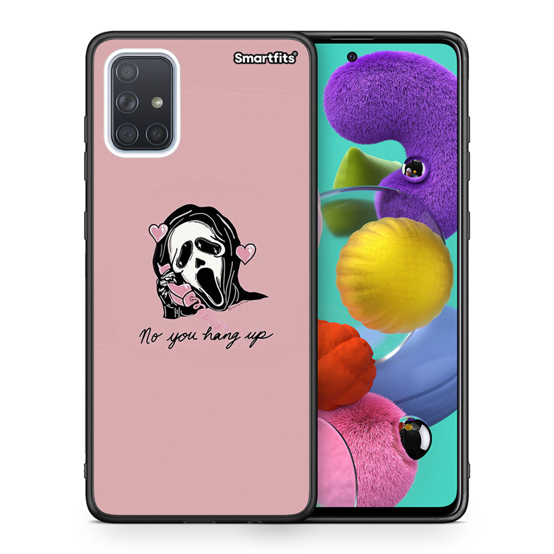 Θήκη Samsung A51 Halloween Hang Up από τη Smartfits με σχέδιο στο πίσω μέρος και μαύρο περίβλημα | Samsung A51 Halloween Hang Up case with colorful back and black bezels