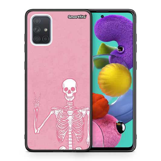 Θήκη Samsung A51 Halloween Motivation από τη Smartfits με σχέδιο στο πίσω μέρος και μαύρο περίβλημα | Samsung A51 Halloween Motivation case with colorful back and black bezels