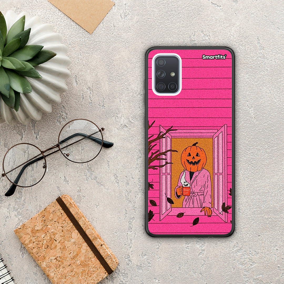 Halloween Pumpkin Lady - Samsung Galaxy A51 θήκη