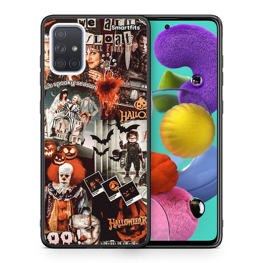 Θήκη Samsung A51 Halloween Spooky Season από τη Smartfits με σχέδιο στο πίσω μέρος και μαύρο περίβλημα | Samsung A51 Halloween Spooky Season case with colorful back and black bezels