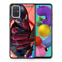 Thumbnail for Θήκη Samsung A51 Spider Hand από τη Smartfits με σχέδιο στο πίσω μέρος και μαύρο περίβλημα | Samsung A51 Spider Hand case with colorful back and black bezels