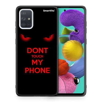 Θήκη Samsung A51 Touch My Phone από τη Smartfits με σχέδιο στο πίσω μέρος και μαύρο περίβλημα | Samsung A51 Touch My Phone case with colorful back and black bezels