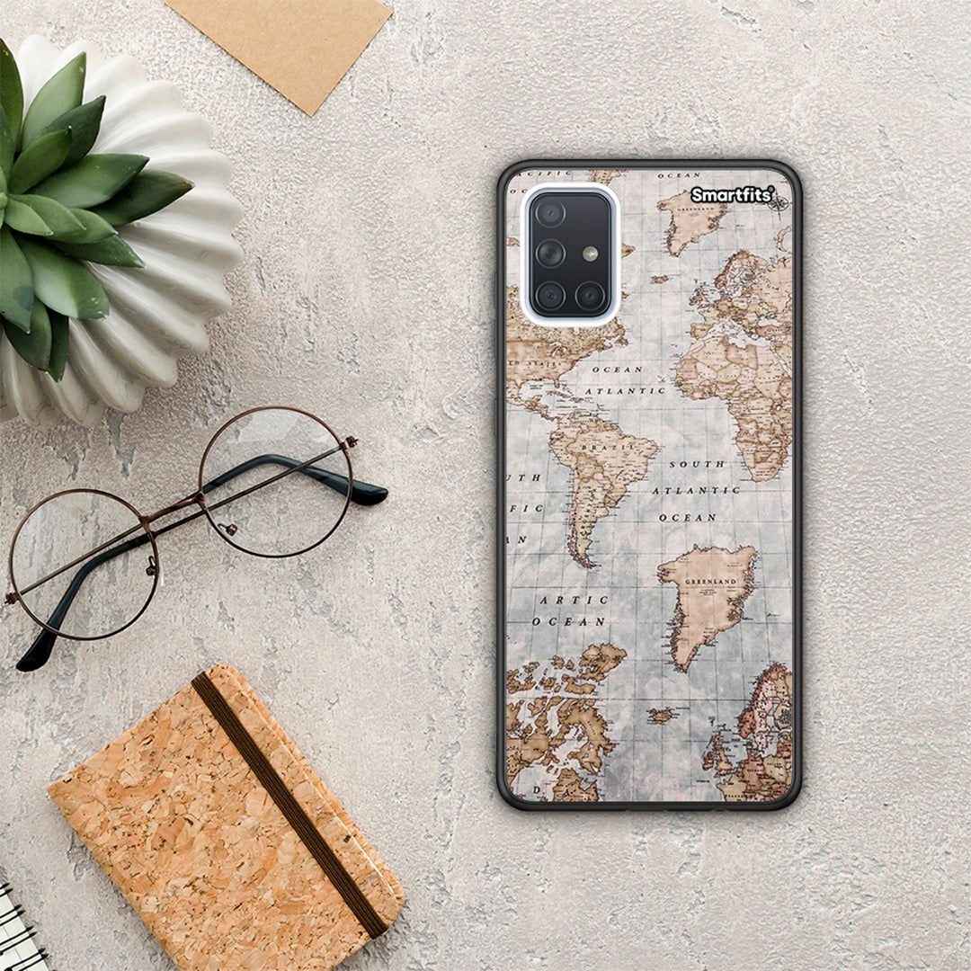 World Map - Samsung Galaxy A51 θήκη