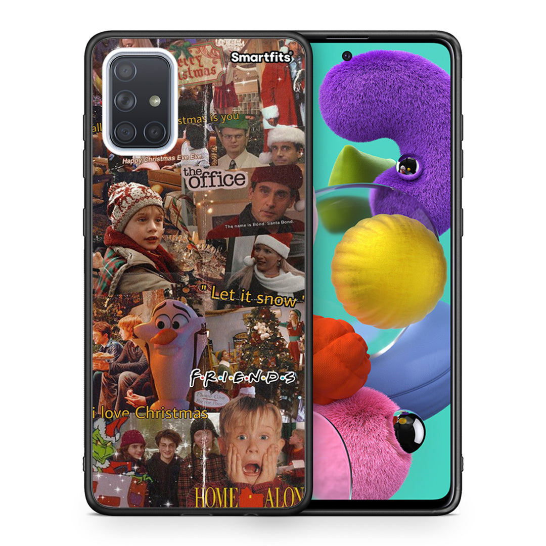 Θήκη Samsung A51 Xmas Wishes από τη Smartfits με σχέδιο στο πίσω μέρος και μαύρο περίβλημα | Samsung A51 Xmas Wishes case with colorful back and black bezels