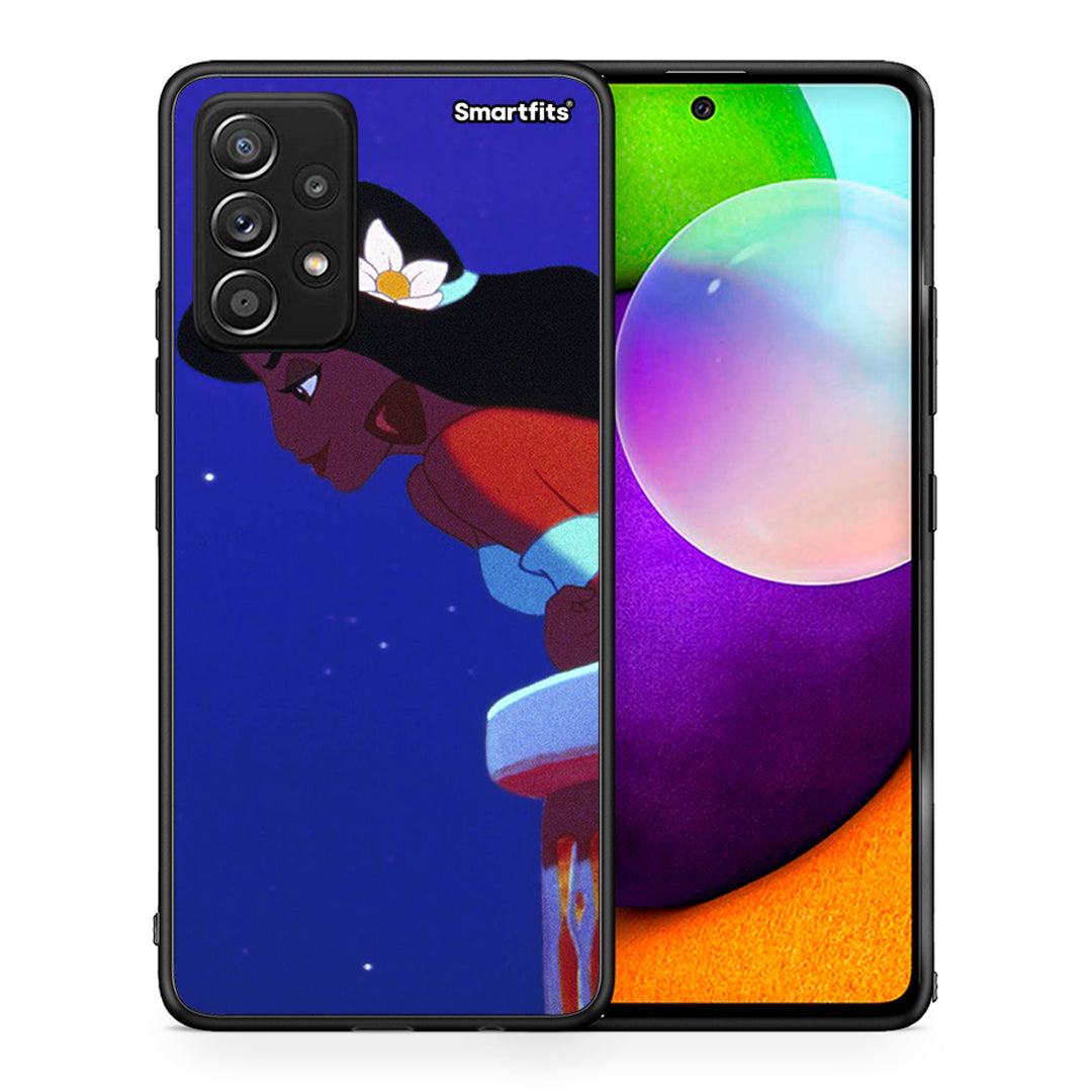 Θήκη Samsung Galaxy A52 Alladin And Jasmine Love 2 από τη Smartfits με σχέδιο στο πίσω μέρος και μαύρο περίβλημα | Samsung Galaxy A52 Alladin And Jasmine Love 2 case with colorful back and black bezels