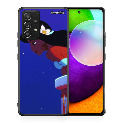 Θήκη Samsung Galaxy A52 Alladin And Jasmine Love 2 από τη Smartfits με σχέδιο στο πίσω μέρος και μαύρο περίβλημα | Samsung Galaxy A52 Alladin And Jasmine Love 2 case with colorful back and black bezels