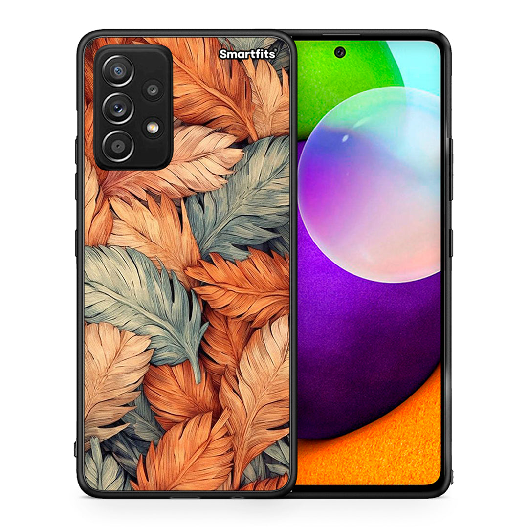 Θήκη Samsung Galaxy A52 Autumn Leaves από τη Smartfits με σχέδιο στο πίσω μέρος και μαύρο περίβλημα | Samsung Galaxy A52 Autumn Leaves case with colorful back and black bezels