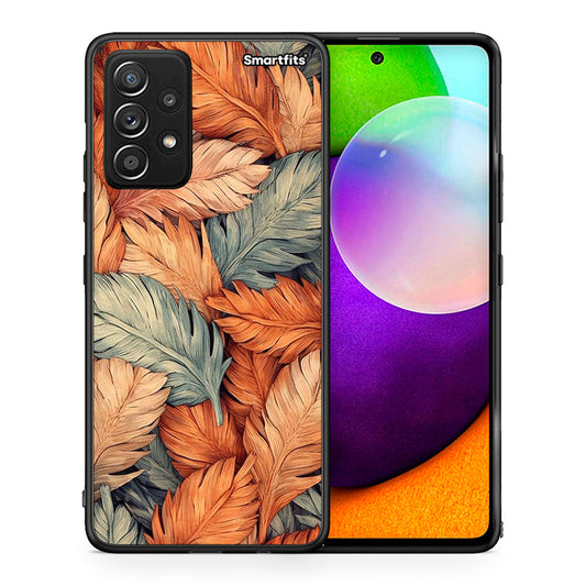 Θήκη Samsung Galaxy A52 Autumn Leaves από τη Smartfits με σχέδιο στο πίσω μέρος και μαύρο περίβλημα | Samsung Galaxy A52 Autumn Leaves case with colorful back and black bezels