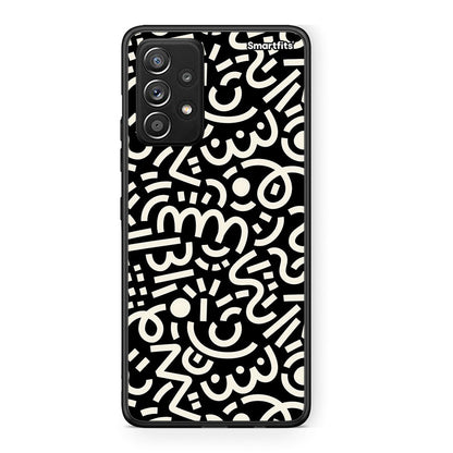 Samsung Galaxy A52 Doodle Art Θήκη από τη Smartfits με σχέδιο στο πίσω μέρος και μαύρο περίβλημα | Smartphone case with colorful back and black bezels by Smartfits