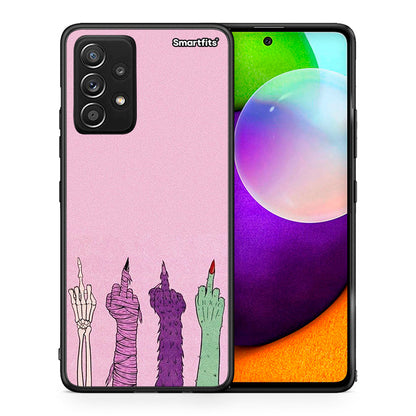 Θήκη Samsung Galaxy A52 Halloween Be A Lady από τη Smartfits με σχέδιο στο πίσω μέρος και μαύρο περίβλημα | Samsung Galaxy A52 Halloween Be A Lady case with colorful back and black bezels