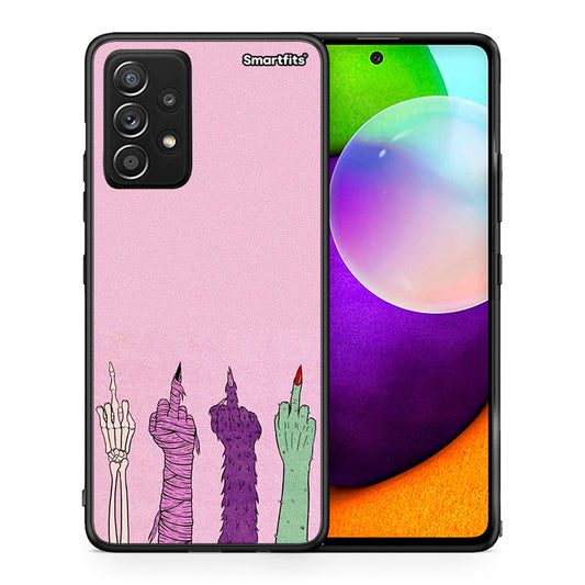 Θήκη Samsung Galaxy A52 Halloween Be A Lady από τη Smartfits με σχέδιο στο πίσω μέρος και μαύρο περίβλημα | Samsung Galaxy A52 Halloween Be A Lady case with colorful back and black bezels