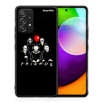 Θήκη Samsung Galaxy A52 Halloween Friends από τη Smartfits με σχέδιο στο πίσω μέρος και μαύρο περίβλημα | Samsung Galaxy A52 Halloween Friends case with colorful back and black bezels
