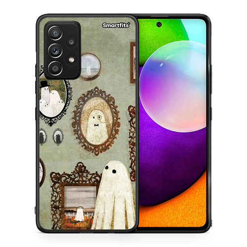 Θήκη Samsung Galaxy A52 Halloween Ghost Season από τη Smartfits με σχέδιο στο πίσω μέρος και μαύρο περίβλημα | Samsung Galaxy A52 Halloween Ghost Season case with colorful back and black bezels