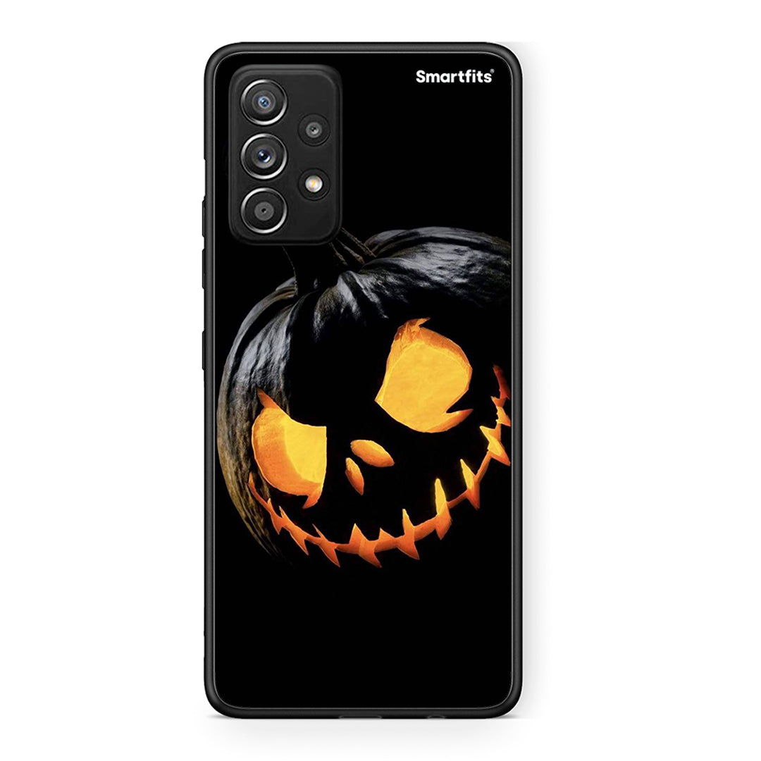 Samsung Galaxy A52 Halloween Scary Pumpkin Θήκη από τη Smartfits με σχέδιο στο πίσω μέρος και μαύρο περίβλημα | Smartphone case with colorful back and black bezels by Smartfits