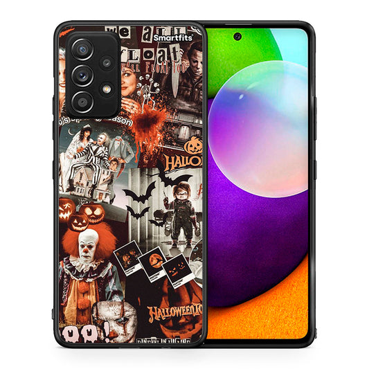 Θήκη Samsung Galaxy A52 Halloween Spooky Season από τη Smartfits με σχέδιο στο πίσω μέρος και μαύρο περίβλημα | Samsung Galaxy A52 Halloween Spooky Season case with colorful back and black bezels
