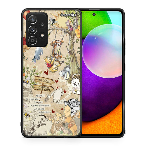 Θήκη Samsung Galaxy A52 Happy Friends από τη Smartfits με σχέδιο στο πίσω μέρος και μαύρο περίβλημα | Samsung Galaxy A52 Happy Friends case with colorful back and black bezels