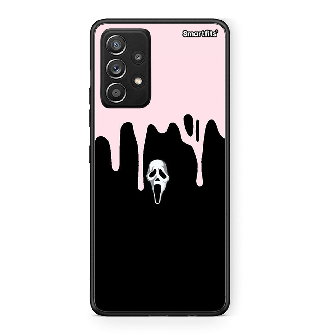 Samsung Galaxy A52 Melting Halloween Mask Θήκη από τη Smartfits με σχέδιο στο πίσω μέρος και μαύρο περίβλημα | Smartphone case with colorful back and black bezels by Smartfits