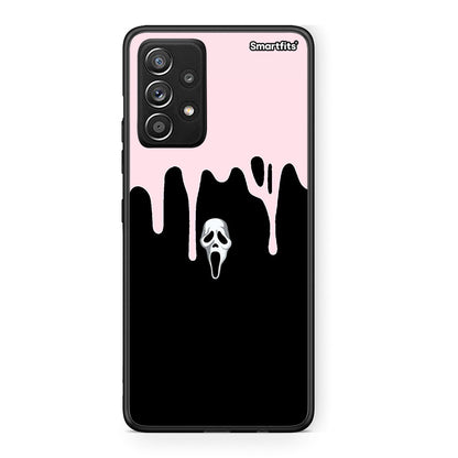 Samsung Galaxy A52 Melting Halloween Mask Θήκη από τη Smartfits με σχέδιο στο πίσω μέρος και μαύρο περίβλημα | Smartphone case with colorful back and black bezels by Smartfits