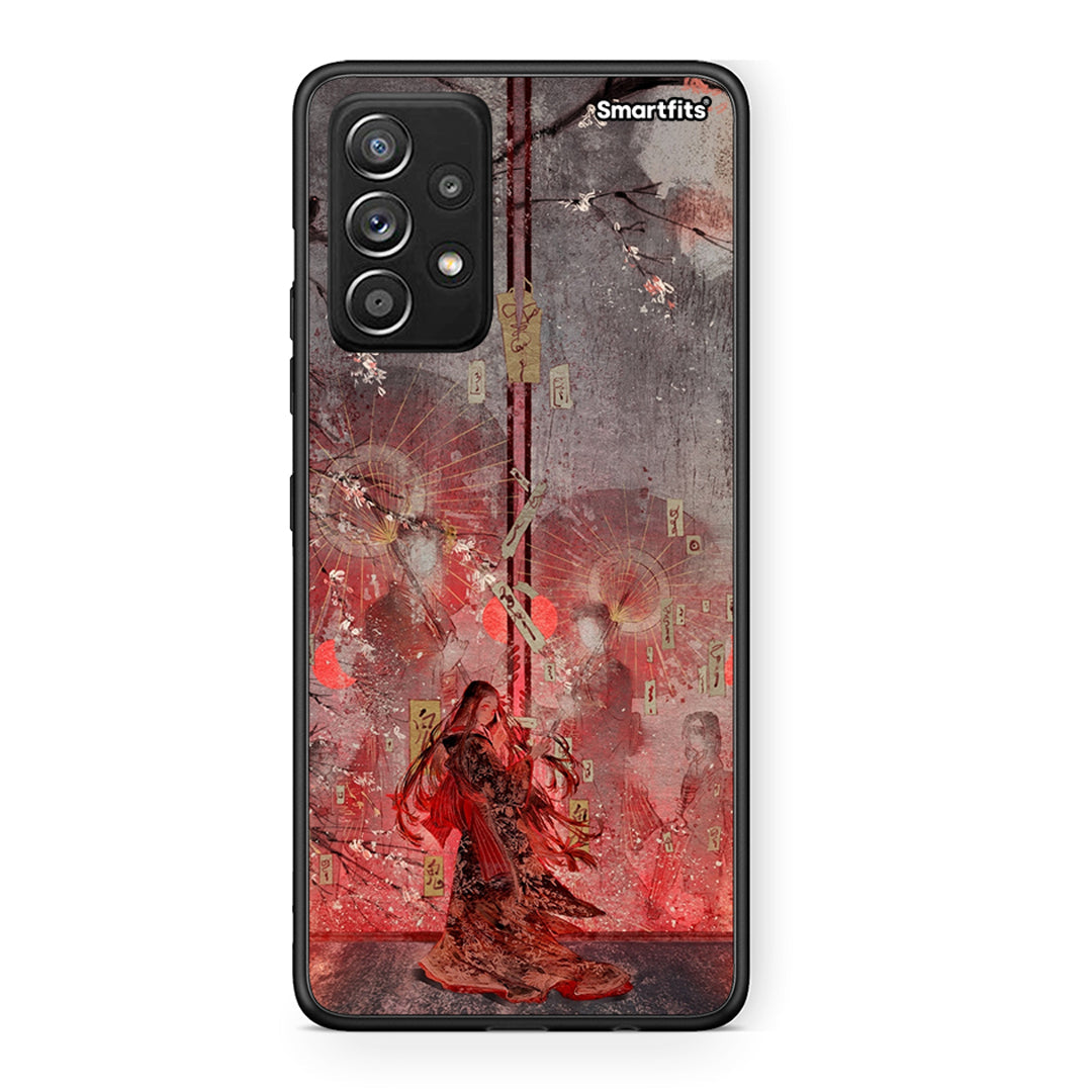 Samsung Galaxy A52 Nezuko Kamado θήκη από τη Smartfits με σχέδιο στο πίσω μέρος και μαύρο περίβλημα | Smartphone case with colorful back and black bezels by Smartfits