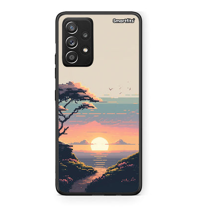 Samsung Galaxy A52 Pixel Sunset Θήκη από τη Smartfits με σχέδιο στο πίσω μέρος και μαύρο περίβλημα | Smartphone case with colorful back and black bezels by Smartfits