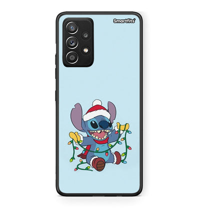 Samsung Galaxy A52 Santa Stich θήκη από τη Smartfits με σχέδιο στο πίσω μέρος και μαύρο περίβλημα | Smartphone case with colorful back and black bezels by Smartfits
