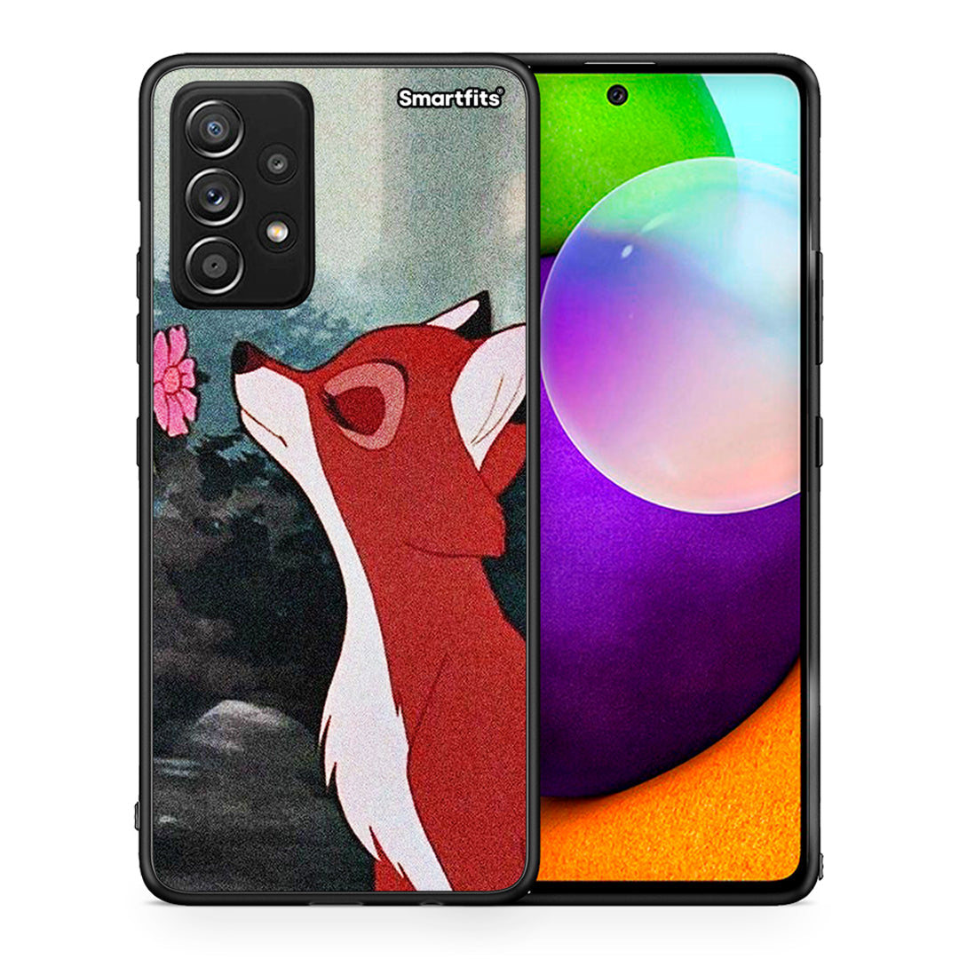 Θήκη Samsung Galaxy A52 Tod And Vixey Love 2 από τη Smartfits με σχέδιο στο πίσω μέρος και μαύρο περίβλημα | Samsung Galaxy A52 Tod And Vixey Love 2 case with colorful back and black bezels